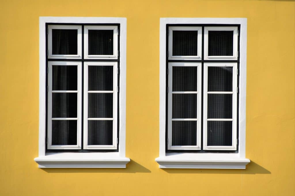 Impact resistant windows on a New Orleans area home before a storm